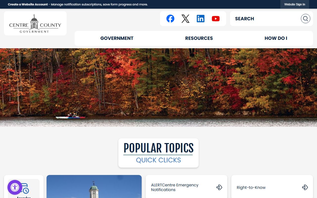 Centre County clerk office resource for obituary and death records