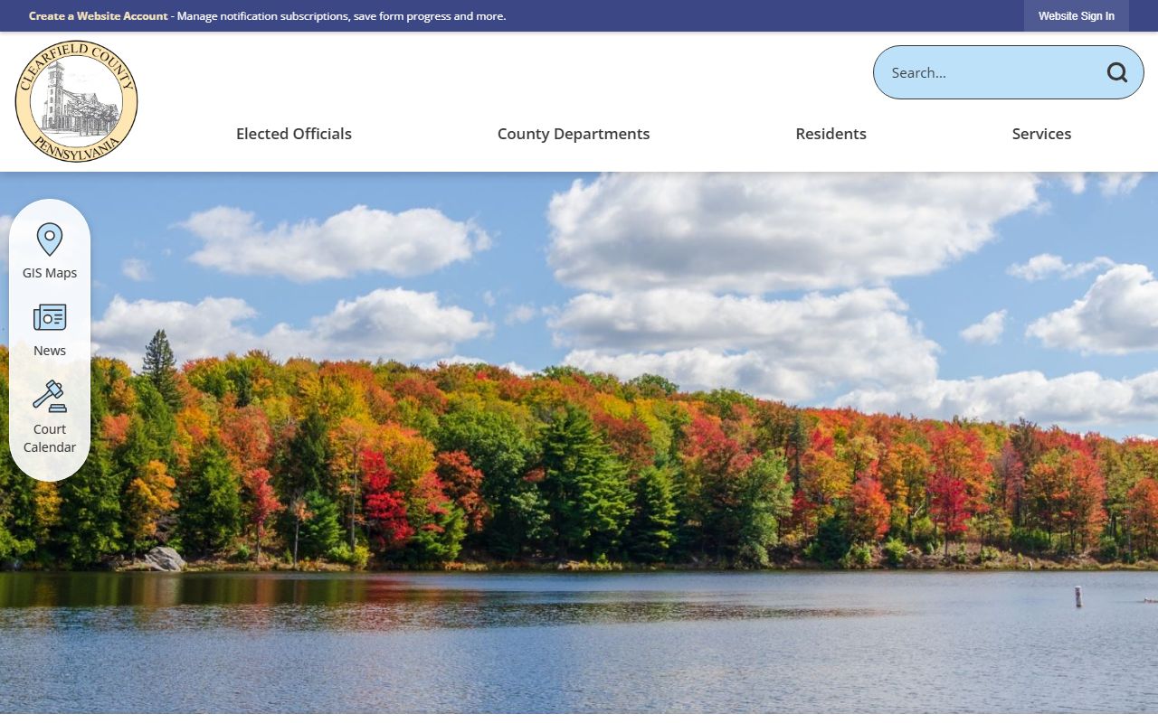 Clearfield County Register of Wills resource for obituary and death records